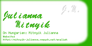 julianna mitnyik business card